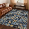 thumbnail image 1 of Addison Rugs Chantille Indoor/Outdoor Transitional Patchwork Navy Machine Washable Rectangle Rug, 3' x 5', 1 of 8
