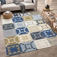 thumbnail image 1 of Addison Rugs Chantille Indoor/Outdoor Transitional Patchwork Navy Machine Washable Rectangle Rug, 9' x 12', 1 of 8