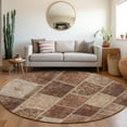 thumbnail image 1 of Addison Rugs Chantille Indoor/Outdoor Transitional Patchwork Paprika Washable Round Rug, 8' x 8', 1 of 6