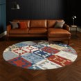 thumbnail image 1 of Addison Rugs Chantille Indoor/Outdoor Transitional Patchwork Red Machine Washable Round Rug, 8' x 8', 1 of 7