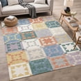 thumbnail image 1 of Addison Rugs Chantille Indoor/Outdoor Transitional Patchwork Silver Machine Washable Rectangle Rug, 9' x 12', 1 of 8
