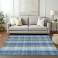 thumbnail image 1 of Addison Rugs Chantille Indoor/Outdoor Transitional Plaid Denim Washable Rectangle Rug, 2'6" x 3'10", 1 of 6