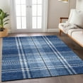 thumbnail image 1 of Addison Rugs Chantille Indoor/Outdoor Transitional Plaid Navy Washable Rectangle Rug, 9' x 12', 1 of 6