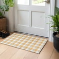 thumbnail image 1 of Addison Rugs Chantille Indoor/Outdoor Transitional Plaid Orange Washable Rectangle Rug, 1'8" x 2'6", 1 of 6