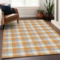 thumbnail image 1 of Addison Rugs Chantille Indoor/Outdoor Transitional Plaid Orange Washable Rectangle Rug, 10' x 14', 1 of 6