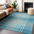 thumbnail image 1 of Addison Rugs Chantille Indoor/Outdoor Transitional Plaid Teal Washable Rectangle Rug, 8' x 10', 1 of 6