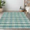 thumbnail image 1 of Addison Rugs Chantille Indoor/Outdoor Transitional Plaid Teal Washable Rectangle Rug, 9' x 12', 1 of 6