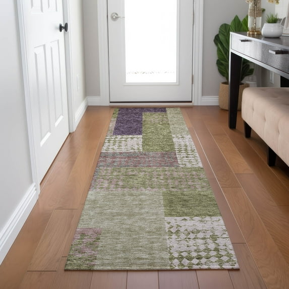 Addison Rugs Chantille Indoor/Outdoor Transitional Rectangles Green Washable Runner Rug, 2'3" x 7'6"
