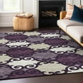 thumbnail image 1 of Addison Rugs Chantille Indoor/Outdoor Transitional Scrolls Eggplant Washable Rectangle Rug, 9' x 12', 1 of 6