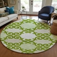 thumbnail image 1 of Addison Rugs Chantille Indoor/Outdoor Transitional Scrolls Lime Washable Round Rug, 8' x 8', 1 of 6