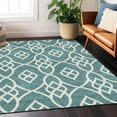 thumbnail image 1 of Addison Rugs Chantille Indoor/Outdoor Transitional Scrolls Teal Washable Rectangle Rug, 10' x 14', 1 of 6