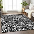 thumbnail image 1 of Addison Rugs Chantille Indoor/Outdoor Transitional Southwest Black Washable Rectangle Rug, 3' x 5', 1 of 6