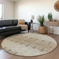 thumbnail image 1 of Addison Rugs Chantille Indoor/Outdoor Transitional Southwest Brown Washable Round Rug, 8' x 8', 1 of 6