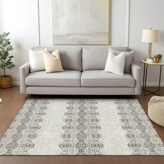 Addison Rugs Chantille Indoor/Outdoor Transitional Southwest Chocolate Washable Rectangle Rug, 9' x 12'