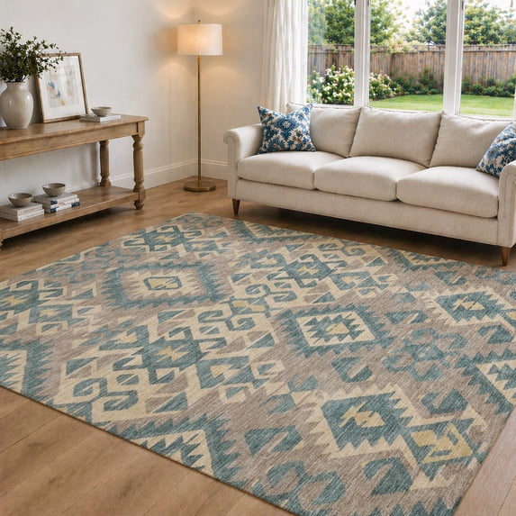 Addison Rugs Chantille Indoor/Outdoor Transitional Southwest Dune Machine Washable Rectangle Rug, 5' x 7'6"