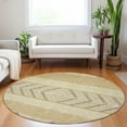 thumbnail image 1 of Addison Rugs Chantille Indoor/Outdoor Transitional Southwest Gold Washable Round Rug, 8' x 8', 1 of 6