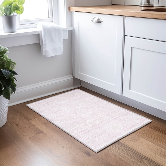 Addison Rugs Chantille Indoor/Outdoor Transitional Southwest Pink Washable Rectangle Rug, 1'8" x 2'6"