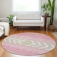 thumbnail image 1 of Addison Rugs Chantille Indoor/Outdoor Transitional Southwest Pink Washable Round Rug, 8' x 8', 1 of 6