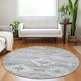 thumbnail image 1 of Addison Rugs Chantille Indoor/Outdoor Transitional Southwest Silver Washable Round Rug, 8' x 8', 1 of 6