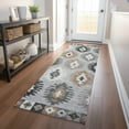 thumbnail image 1 of Addison Rugs Chantille Indoor/Outdoor Transitional Southwest Silver Washable Runner Rug, 2'3" x 7'6", 1 of 6