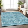 thumbnail image 1 of Addison Rugs Chantille Indoor/Outdoor Transitional Southwest Teal Washable Rectangle Rug, 9' x 12', 1 of 6