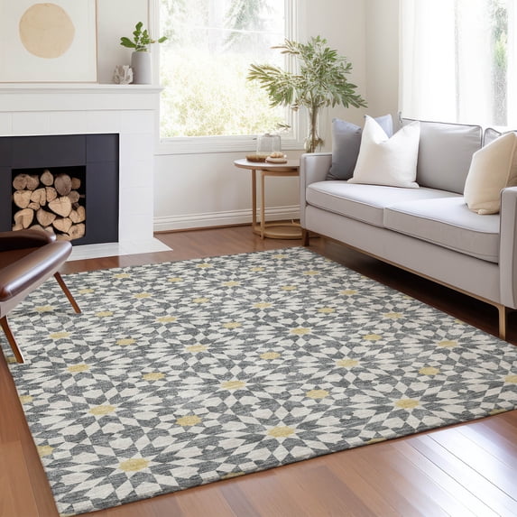 Addison Rugs Chantille Indoor/Outdoor Transitional Spiral Gray Washable Rectangle Rug, 2'6" x 3'10"