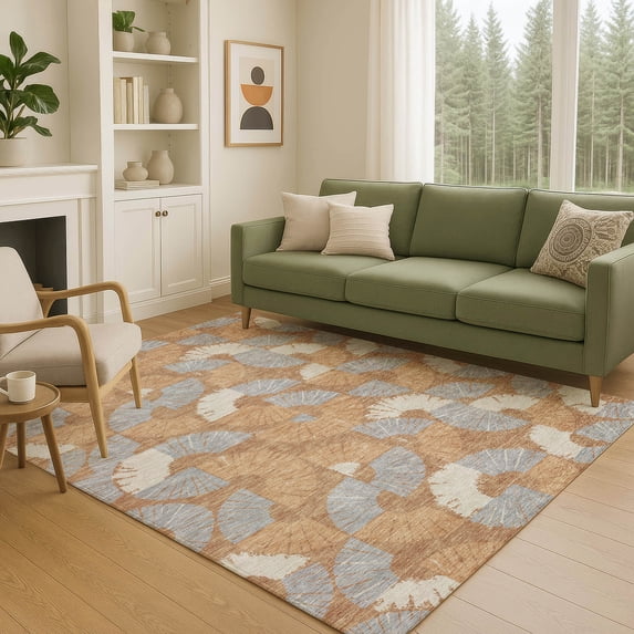 Addison Rugs Chantille Indoor/Outdoor Transitional Spiral Paprika Machine Washable Rectangle Rug, 10' x 14'