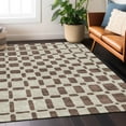 thumbnail image 1 of Addison Rugs Chantille Indoor/Outdoor Transitional Squares Brown Washable Rectangle Rug, 2'6" x 3'10", 1 of 6