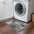 thumbnail image 1 of Addison Rugs Chantille Indoor/Outdoor Transitional Squares Charcoal Washable Rectangle Rug, 1'8" x 2'6", 1 of 6
