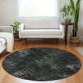thumbnail image 1 of Addison Rugs Chantille Indoor/Outdoor Transitional Squares Charcoal Washable Round Rug, 8' x 8', 1 of 6