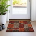 thumbnail image 1 of Addison Rugs Chantille Indoor/Outdoor Transitional Squares Chocolate Machine Washable Rectangle Rug, 1'8" x 2'6", 1 of 7