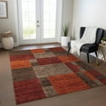 thumbnail image 1 of Addison Rugs Chantille Indoor/Outdoor Transitional Squares Chocolate Machine Washable Rectangle Rug, 5' x 7'6", 1 of 7
