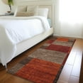 thumbnail image 1 of Addison Rugs Chantille Indoor/Outdoor Transitional Squares Chocolate Machine Washable Runner Rug, 2'3" x 7'6", 1 of 7