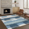 thumbnail image 1 of Addison Rugs Chantille Indoor/Outdoor Transitional Squares Denim Machine Washable Rectangle Rug, 5' x 7'6", 1 of 8