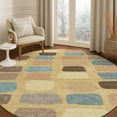 thumbnail image 1 of Addison Rugs Chantille Indoor/Outdoor Transitional Squares Gold Machine Washable Round Rug, 8' x 8', 1 of 8
