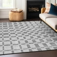thumbnail image 1 of Addison Rugs Chantille Indoor/Outdoor Transitional Squares Gray Washable Rectangle Rug, 3' x 5', 1 of 6
