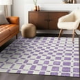 thumbnail image 1 of Addison Rugs Chantille Indoor/Outdoor Transitional Squares Purple Washable Rectangle Rug, 2'6" x 3'10", 1 of 6