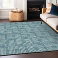 thumbnail image 1 of Addison Rugs Chantille Indoor/Outdoor Transitional Squares Teal Washable Rectangle Rug, 5' x 7'6", 1 of 6