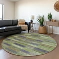 thumbnail image 1 of Addison Rugs Chantille Indoor/Outdoor Transitional Stripes Aloe Washable Round Rug, 8' x 8', 1 of 6