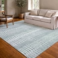 thumbnail image 1 of Addison Rugs Chantille Indoor/Outdoor Transitional Stripes Aqua Machine Washable Rectangle Rug, 5' x 7'6", 1 of 8