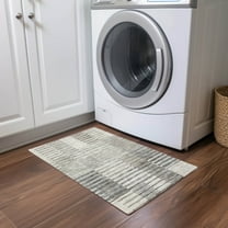 Addison Rugs Chantille Indoor/Outdoor Transitional Stripes Beige Washable Rectangle Rug, 1'8" x 2'6"