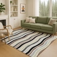 thumbnail image 1 of Addison Rugs Chantille Indoor/Outdoor Transitional Stripes Black Machine Washable Rectangle Rug, 10' x 14', 1 of 8
