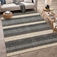 thumbnail image 1 of Addison Rugs Chantille Indoor/Outdoor Transitional Stripes Black Machine Washable Rectangle Rug, 10' x 14', 1 of 8