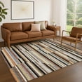 thumbnail image 1 of Addison Rugs Chantille Indoor/Outdoor Transitional Stripes Black Machine Washable Rectangle Rug, 10' x 14', 1 of 8