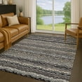 thumbnail image 1 of Addison Rugs Chantille Indoor/Outdoor Transitional Stripes Black Machine Washable Rectangle Rug, 10' x 14', 1 of 8