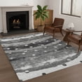 thumbnail image 1 of Addison Rugs Chantille Indoor/Outdoor Transitional Stripes Black Machine Washable Rectangle Rug, 10' x 14', 1 of 8