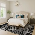 thumbnail image 1 of Addison Rugs Chantille Indoor/Outdoor Transitional Stripes Black Machine Washable Rectangle Rug, 3' x 5', 1 of 8