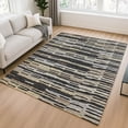thumbnail image 1 of Addison Rugs Chantille Indoor/Outdoor Transitional Stripes Black Machine Washable Rectangle Rug, 9' x 12', 1 of 10