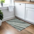 thumbnail image 1 of Addison Rugs Chantille Indoor/Outdoor Transitional Stripes Black Washable Rectangle Rug, 1'8" x 2'6", 1 of 6