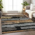 thumbnail image 1 of Addison Rugs Chantille Indoor/Outdoor Transitional Stripes Black Washable Rectangle Rug, 10' x 14', 1 of 6